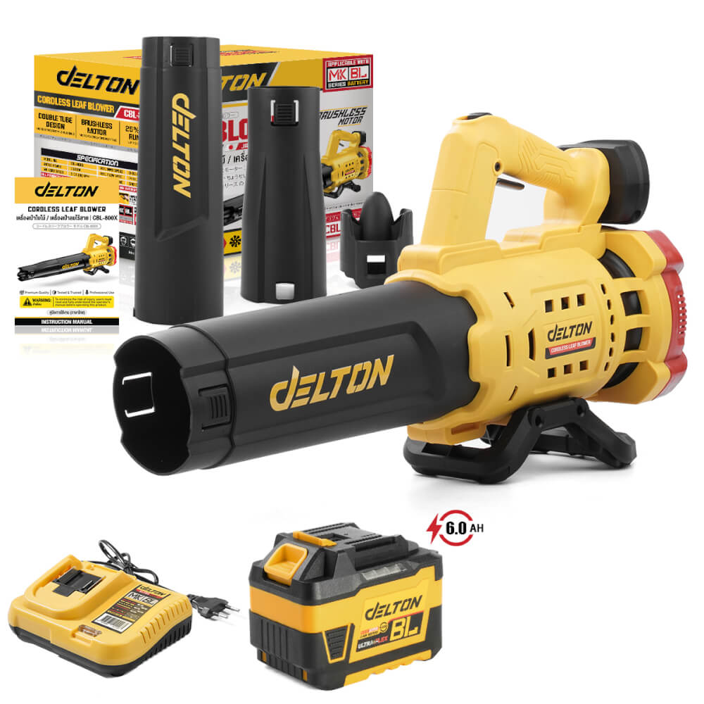 เครื่องเป่าใบไม้ไร้สาย (พร้อมแบตเตอรี่ BL-SERIES) DELTON รุ่น CBL-800X 3,800 วัตต์